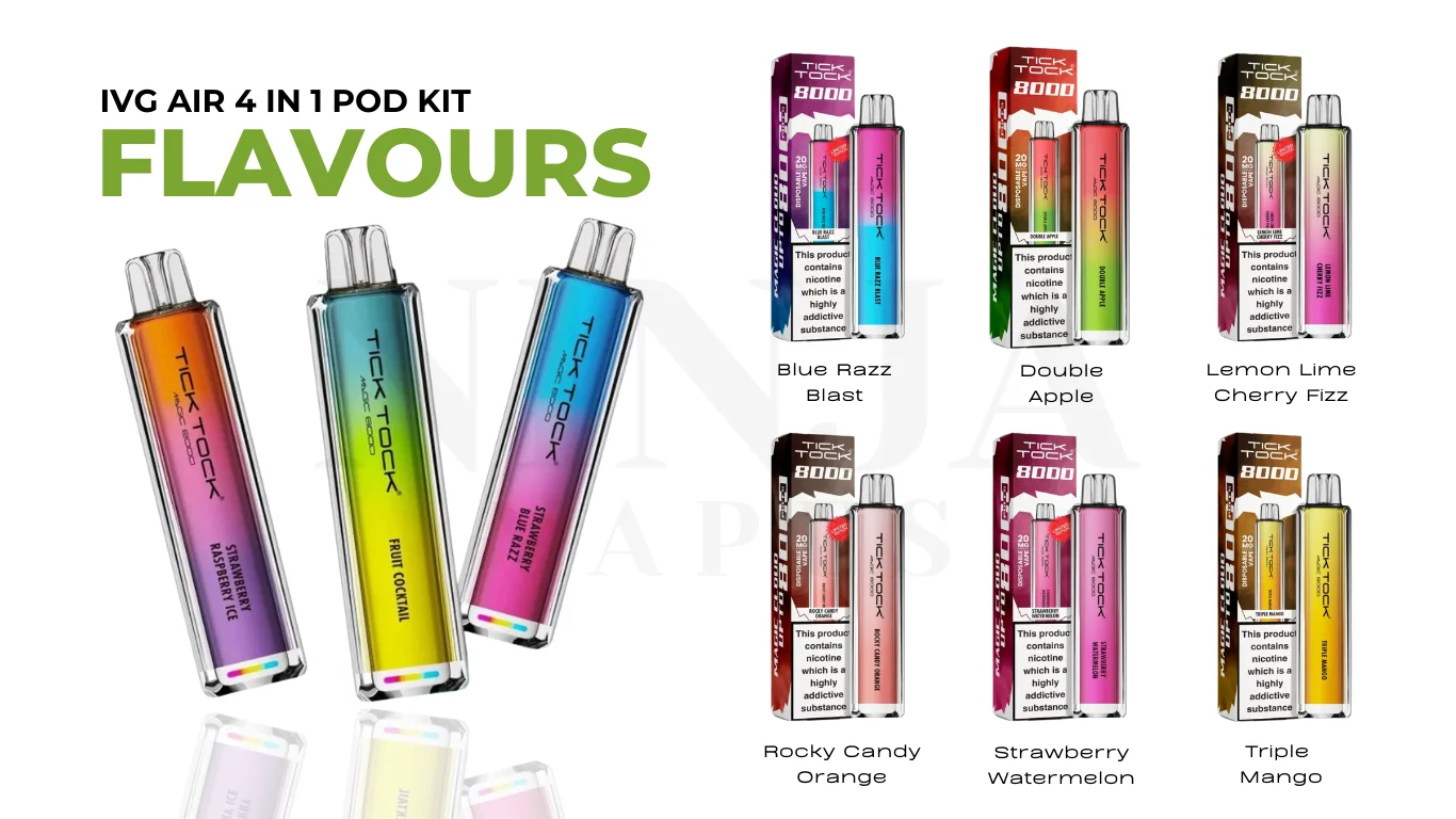 Tick Tock Magic 8000 Puffs Vape Flavours