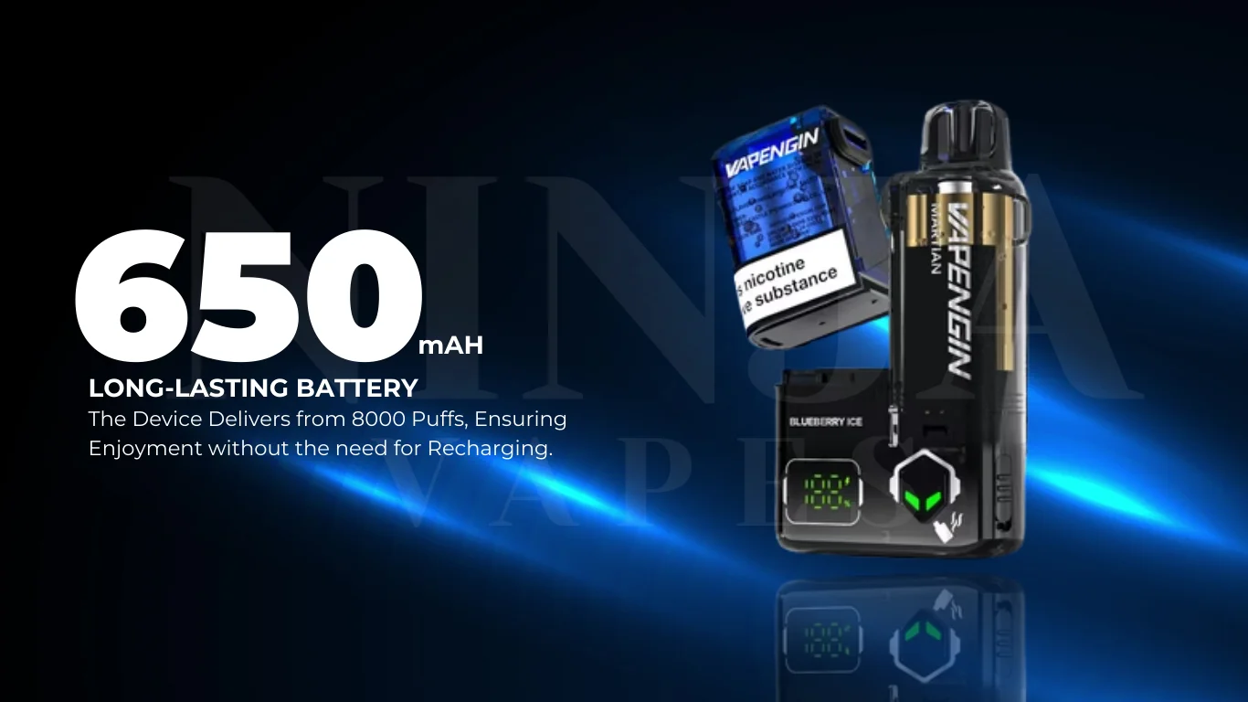 Vapengin Pro Max 8000 long-lasting 650mAh battery