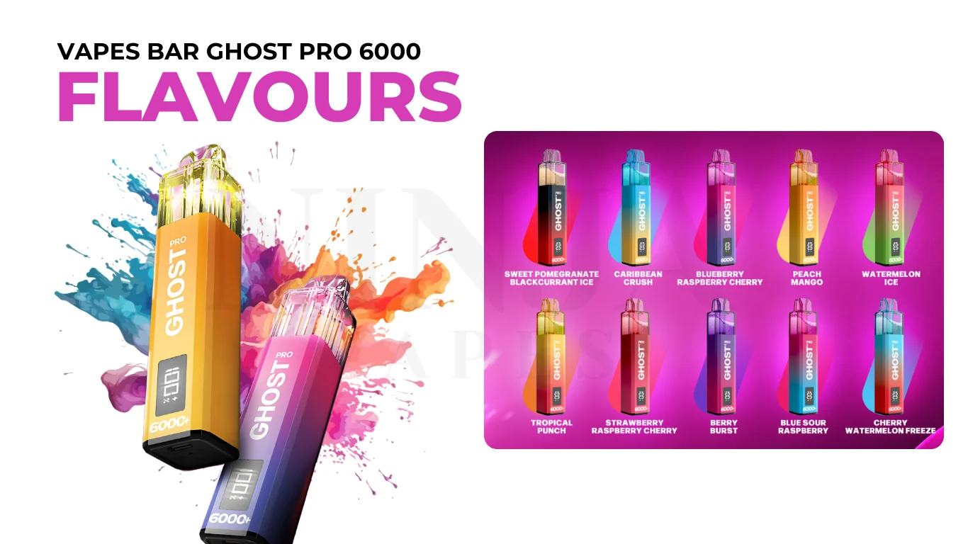 Vapes Bar Ghost Pro 6000 Plus Puffs Flavours
