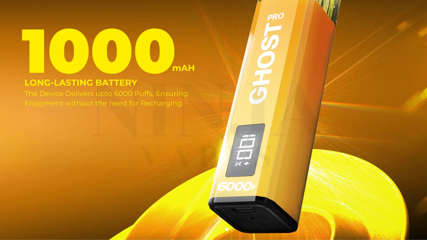 Vapes Bar Ghost Pro 6k plus 1000 mAH Battery