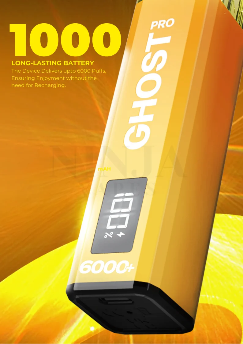 Vapes Bar Ghost Pro 6k plus 1000 mAH Battery