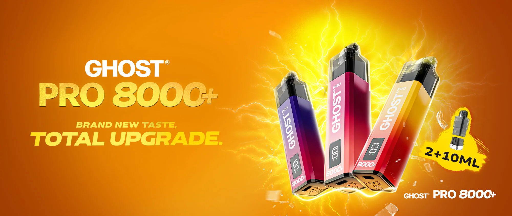 Vapes Bar Ghost Pro 8000+ Puffs Prefilled Pod Kit Buy 1 Get 1 Free