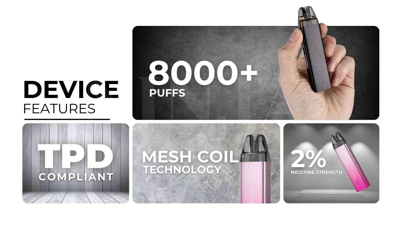 Vaporesso Deliciu Mate Key Specifications