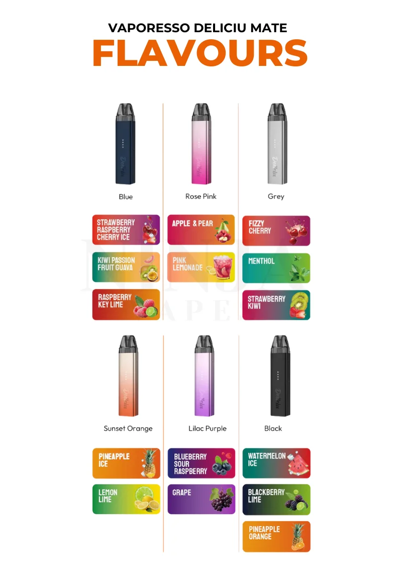 Vaporesso Deliciu Mate Prefilled Pod Kit Flavours