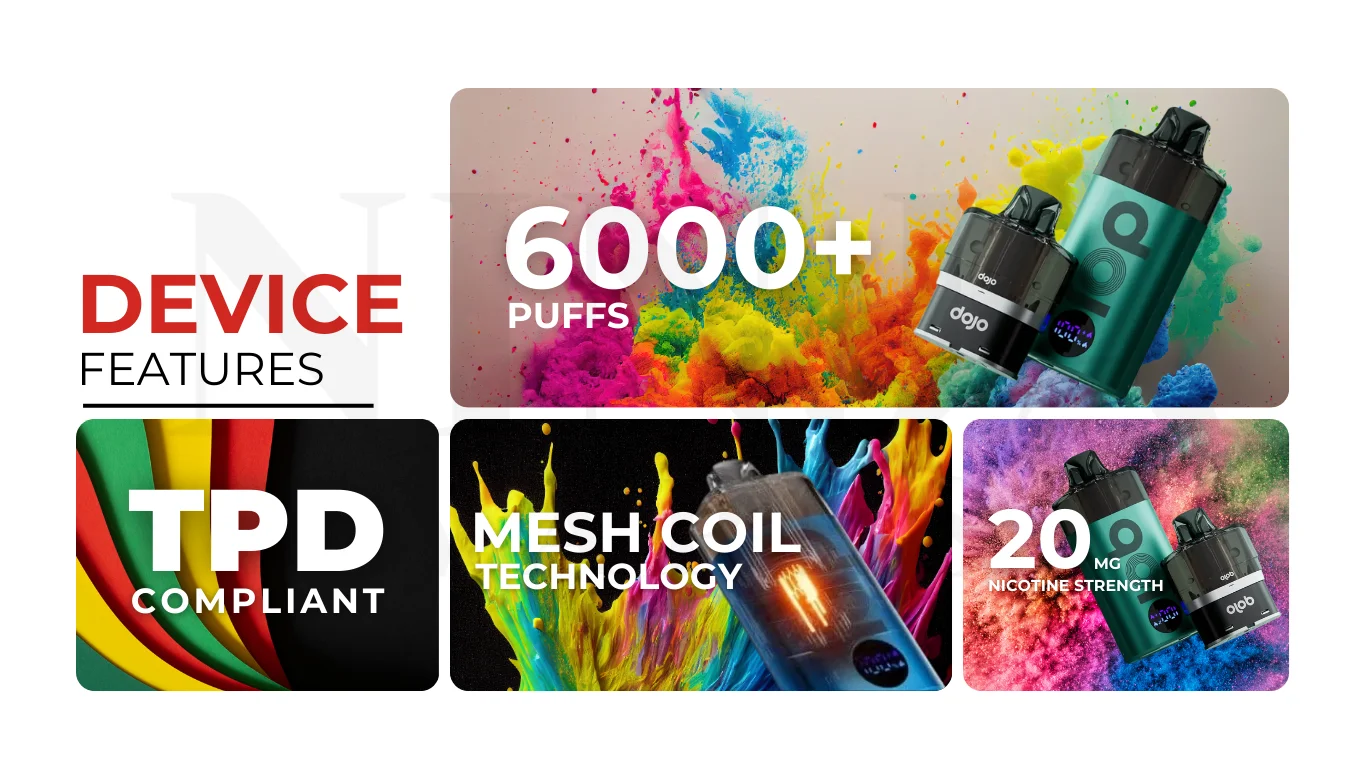 Vaporesso Dojo Blast 6000 Puffs Specifications
