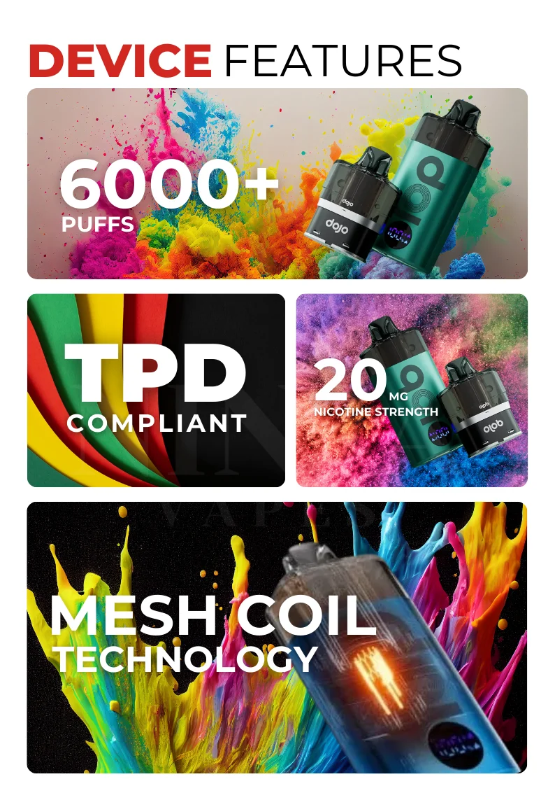Vaporesso Dojo Blast 6000 Puffs Specifications