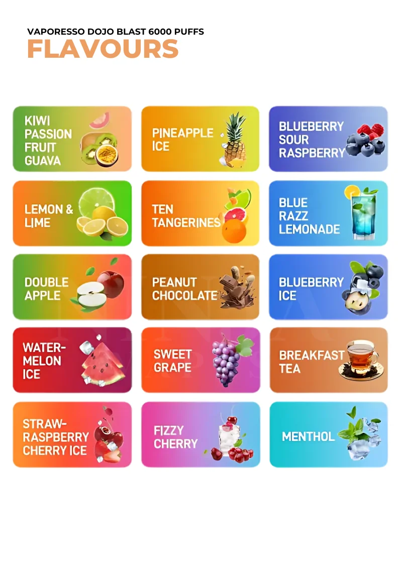 Vaporesso Dojo Blast 6k Puffs Vape Kit Flavours