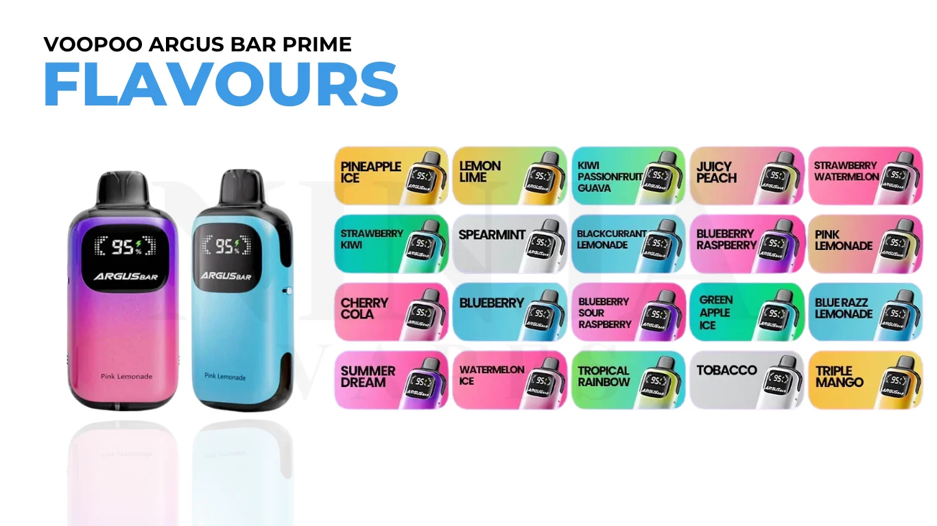 Voopoo Argus Bar Prime Disposable Vape Flavours