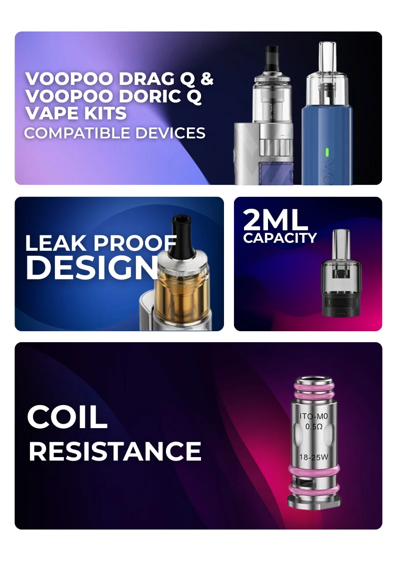 VooPoo ITO-X Replacement Pod Key Features